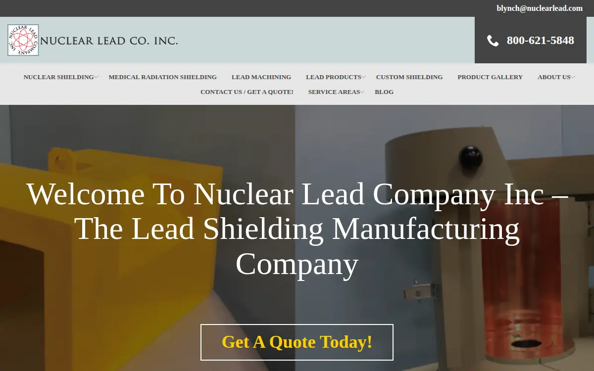 Homepage of Nuclear Lead Co, INC.