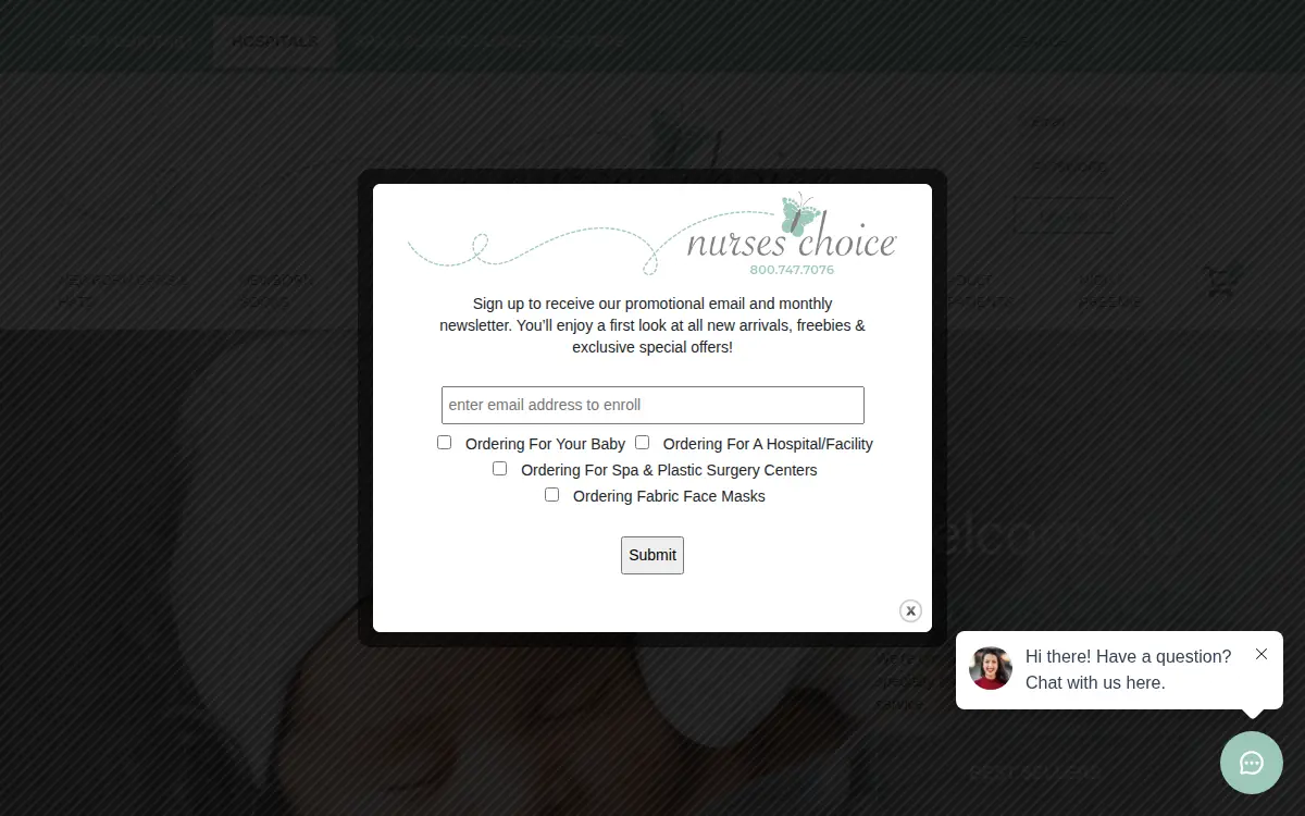Homepage of Nurses Choice CORP