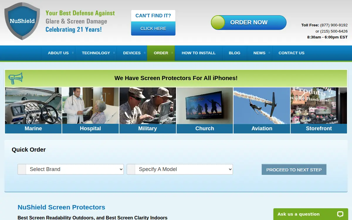 Homepage of Nushield INC