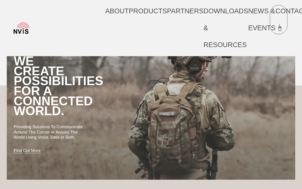 Homepage of Nvis Communications, LLC