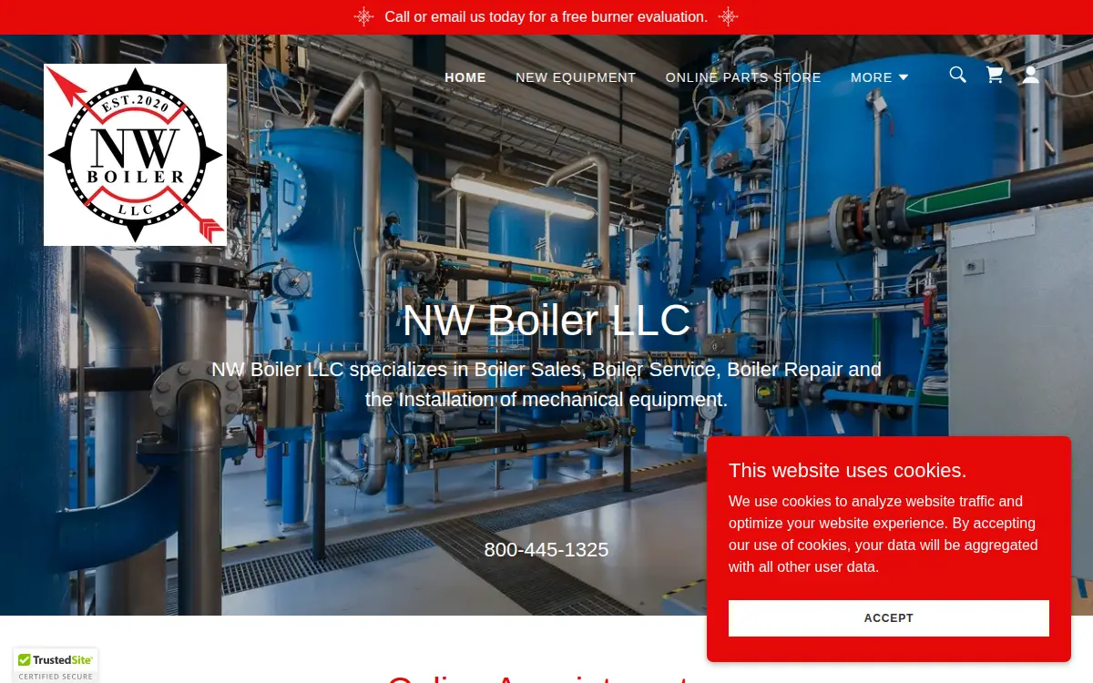 Homepage of Nw Boiler LLC