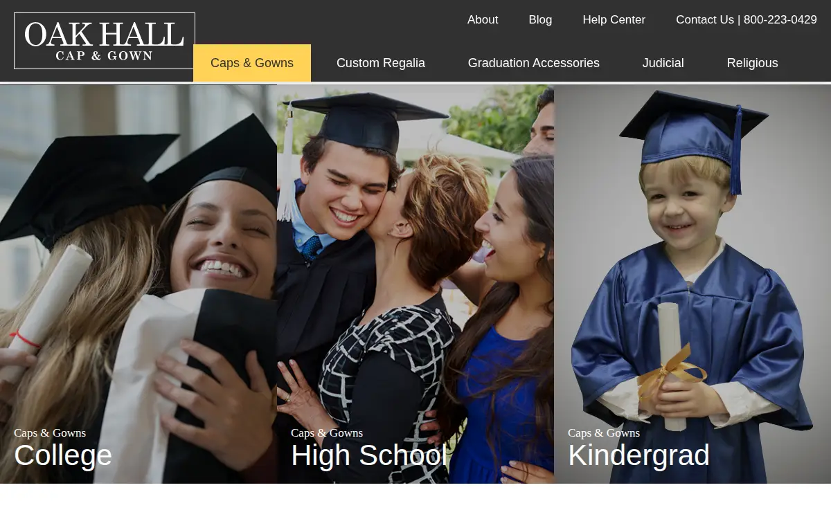 Homepage of Oak Hall Industries, LP