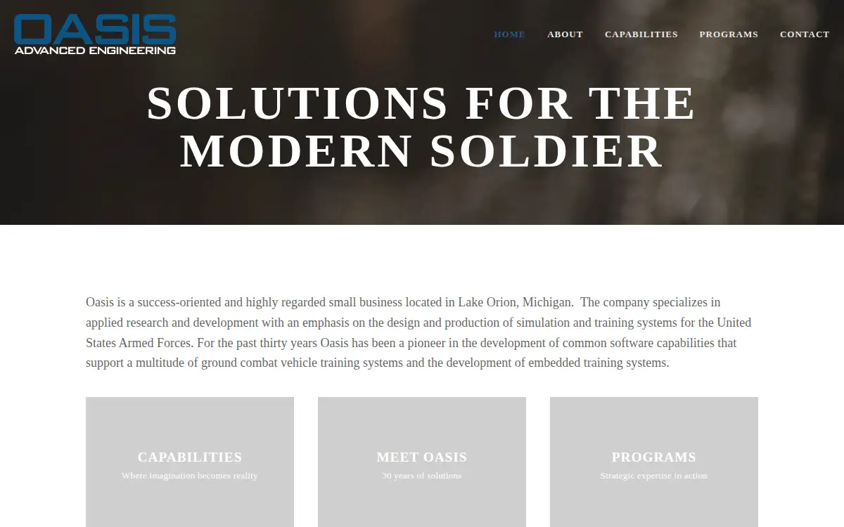 Homepage of Oasis Advanced Engineering, INC.