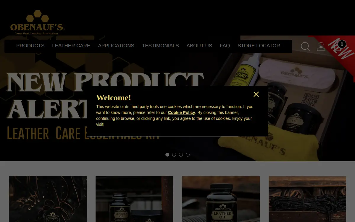 Homepage of Obenauf's, INC
