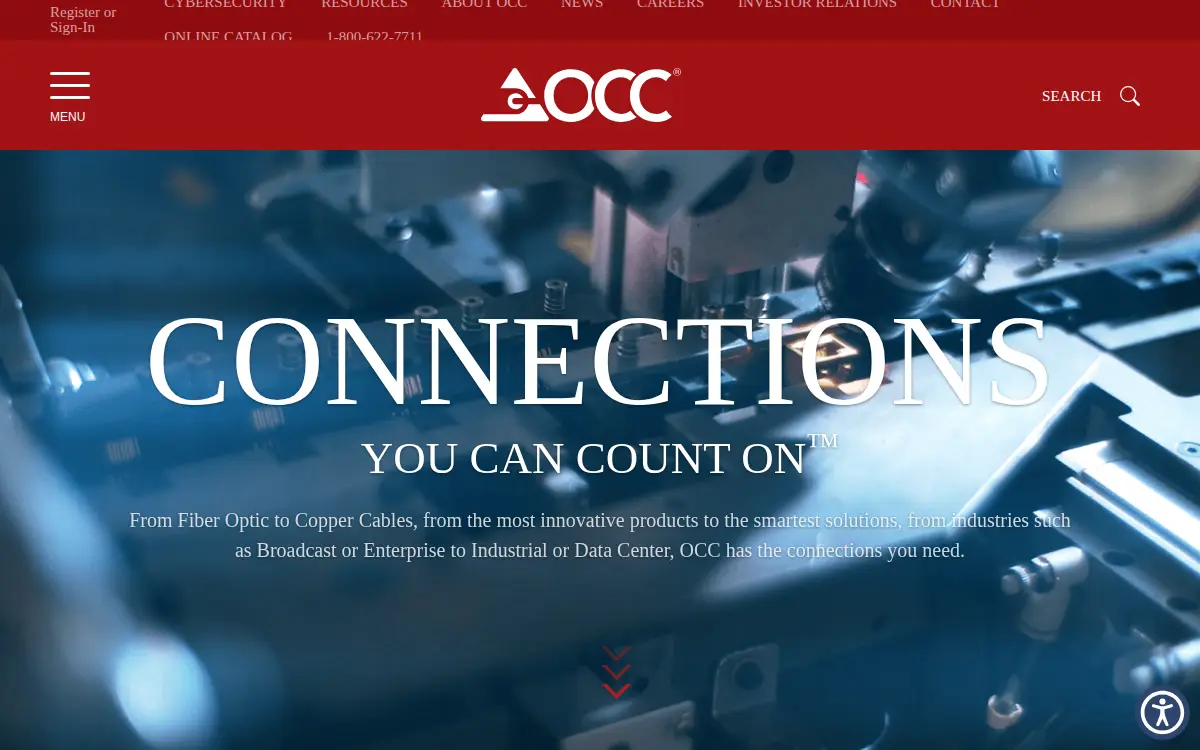 Homepage of Optical Cable CORP