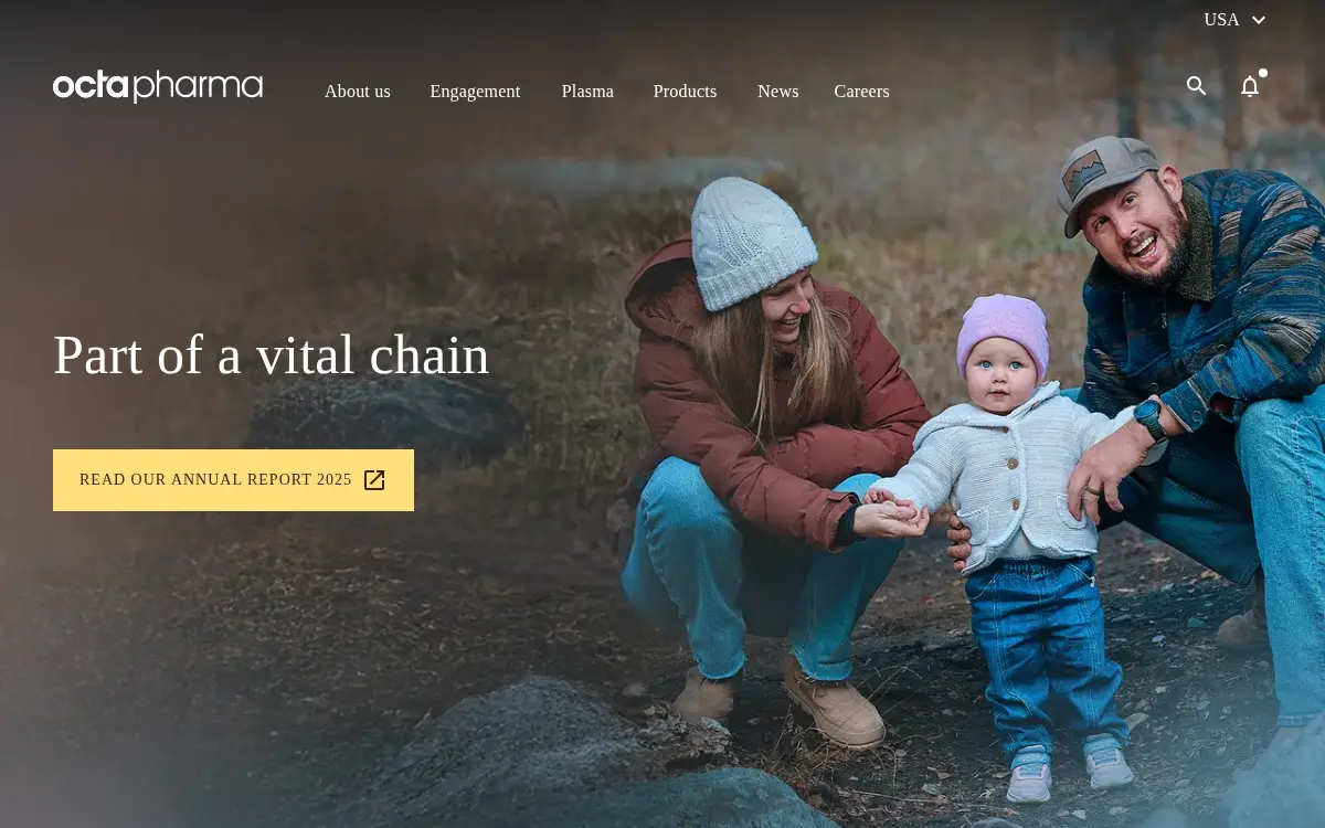 Homepage of Octapharma USA INC