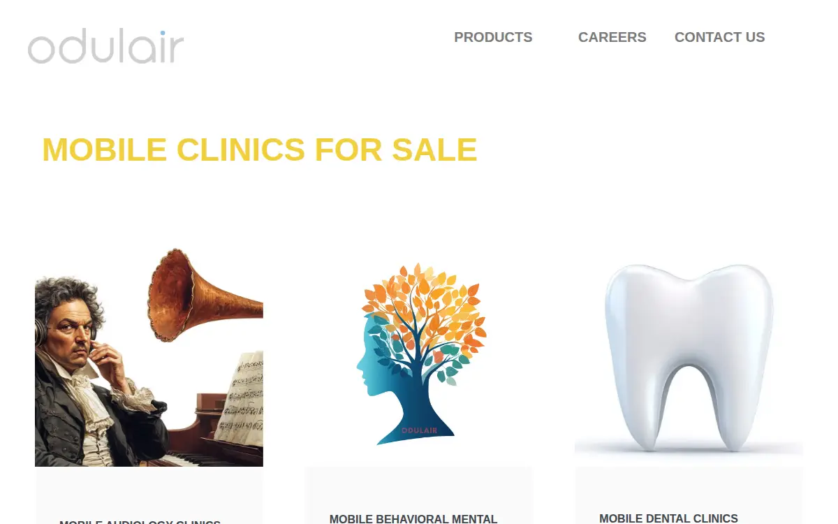 Homepage of Odulair LLC