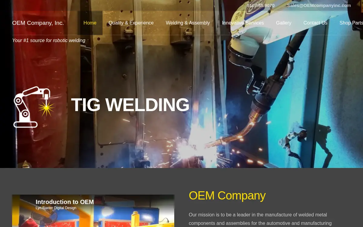 Homepage of O.e.m. Company, INC.
