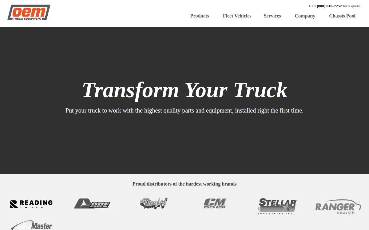 Homepage of O.e.m. Systems, L.l.c.