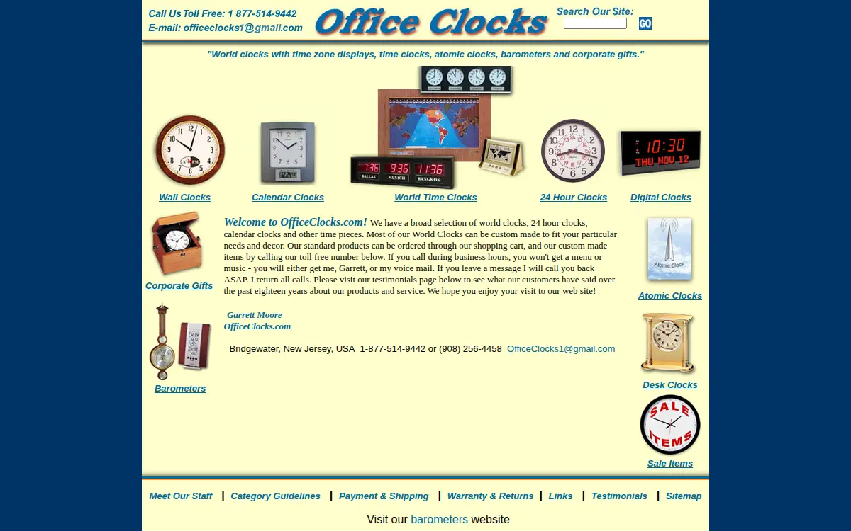 Homepage of Garrett Moore