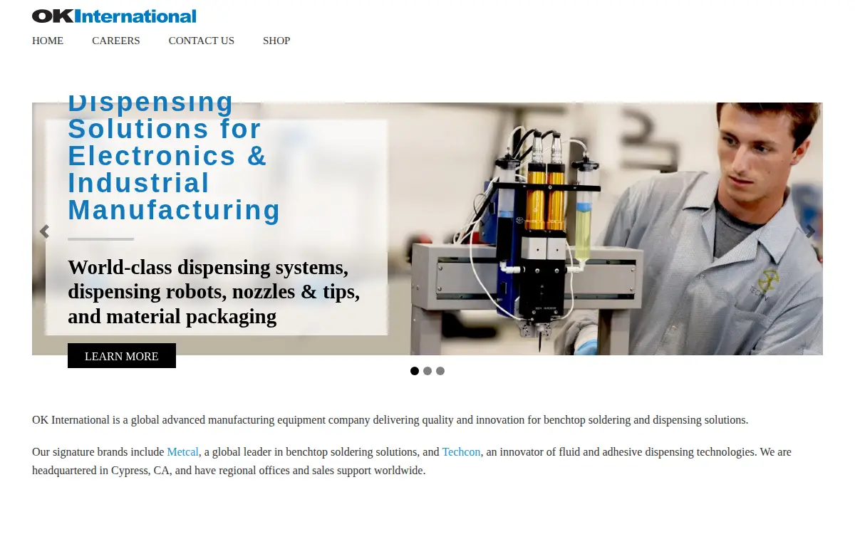 Homepage of Ok International, INC.