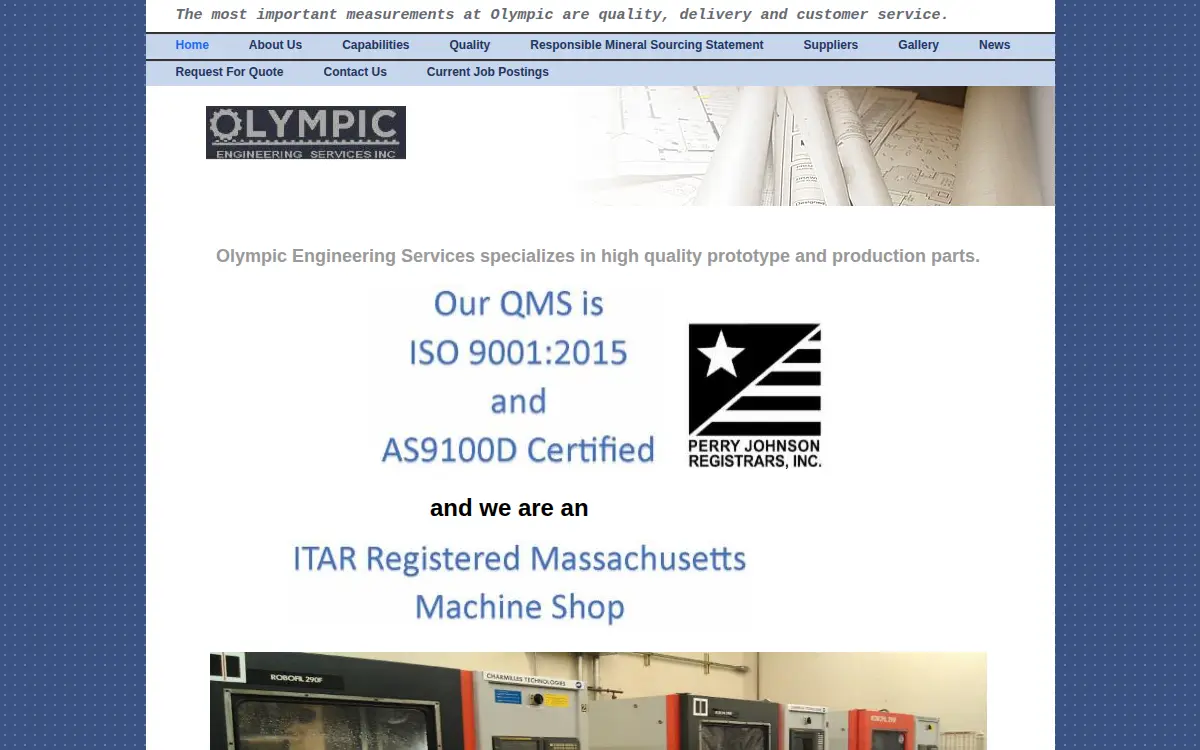 Homepage of Olympic Engineering Services, INC
