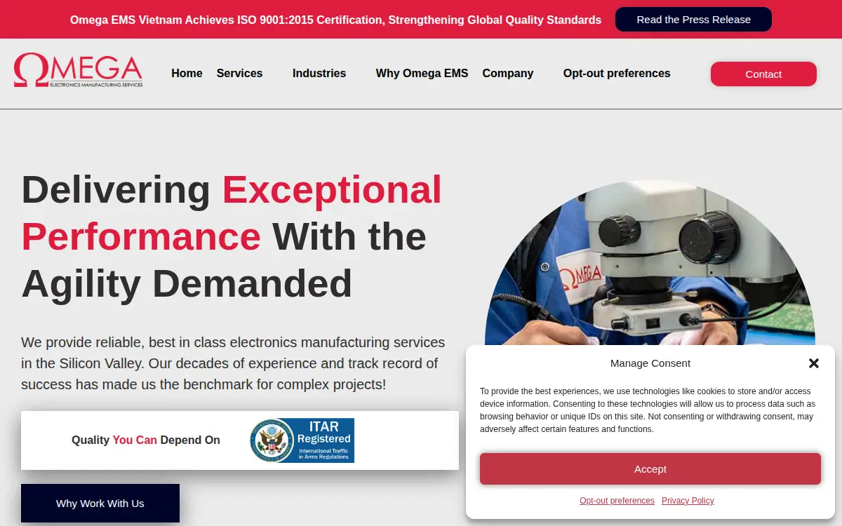 Homepage of Omega Ems