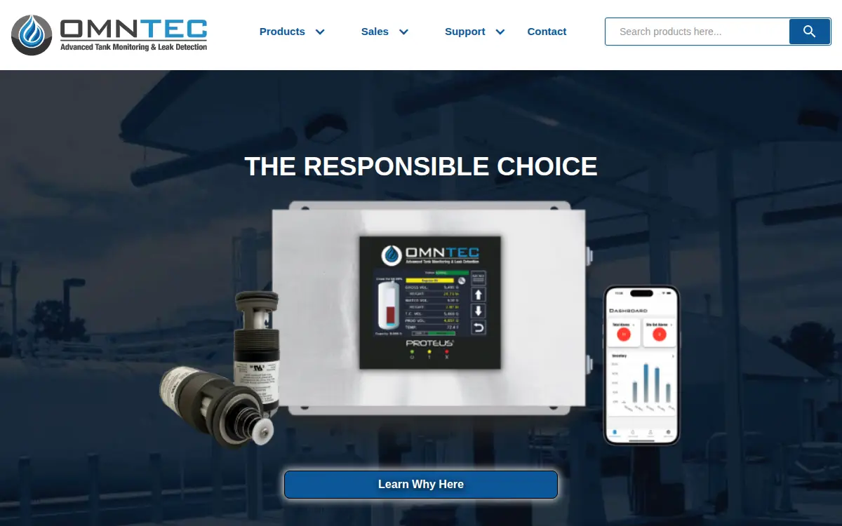 Homepage of Omntec Manufacturing INC