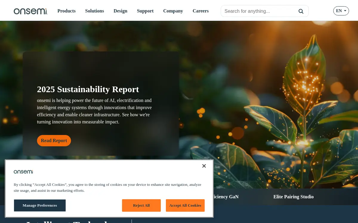 Homepage of Semiconductor Components Industries, LLC