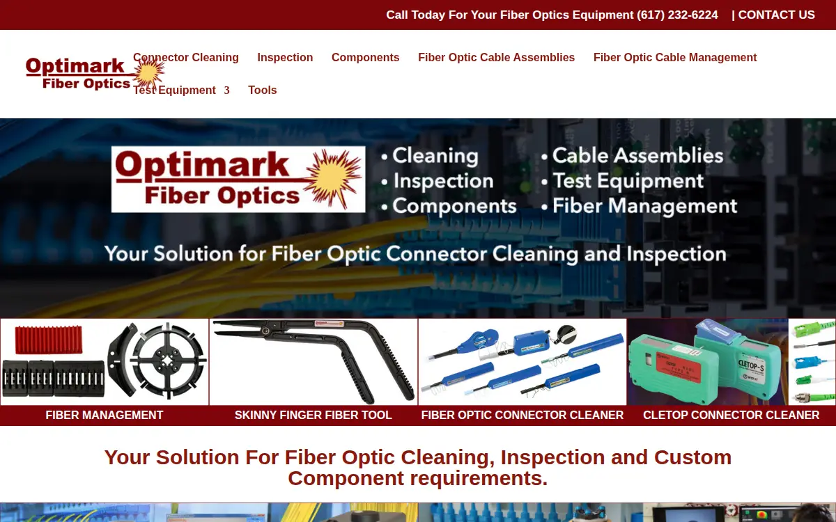 Homepage of Optimark Fiber Optics