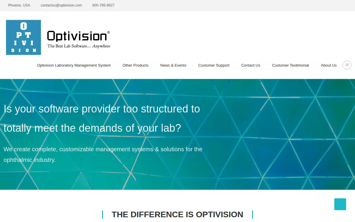 Homepage of Optivision, INC.