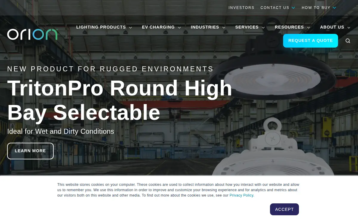 Homepage of Orion Energy Systems, INC.