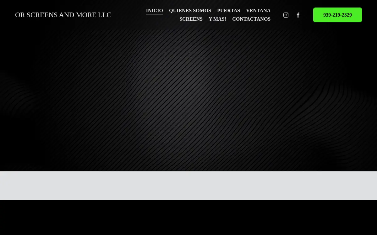 Homepage of Or Screens and More LLC