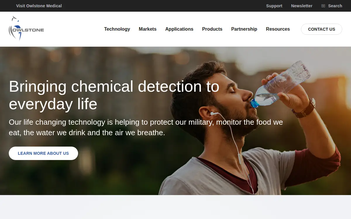 Homepage of Owlstone INC.