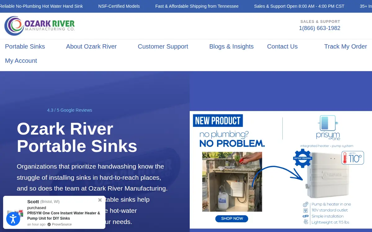 Homepage of Ozark River Holdings, LLC