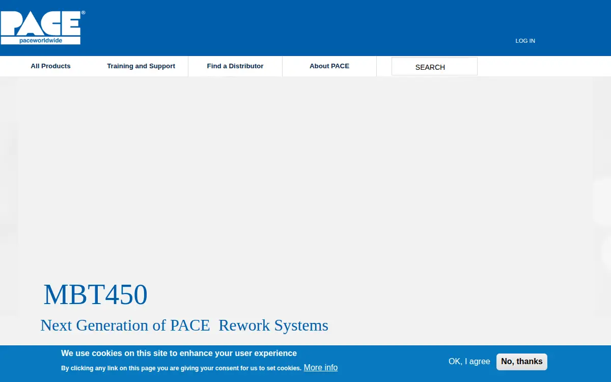 Homepage of Pace, Incorporated