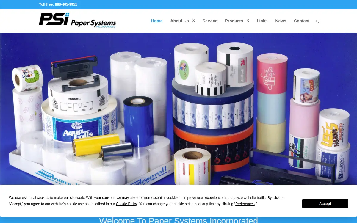 Homepage of Psix, LLC