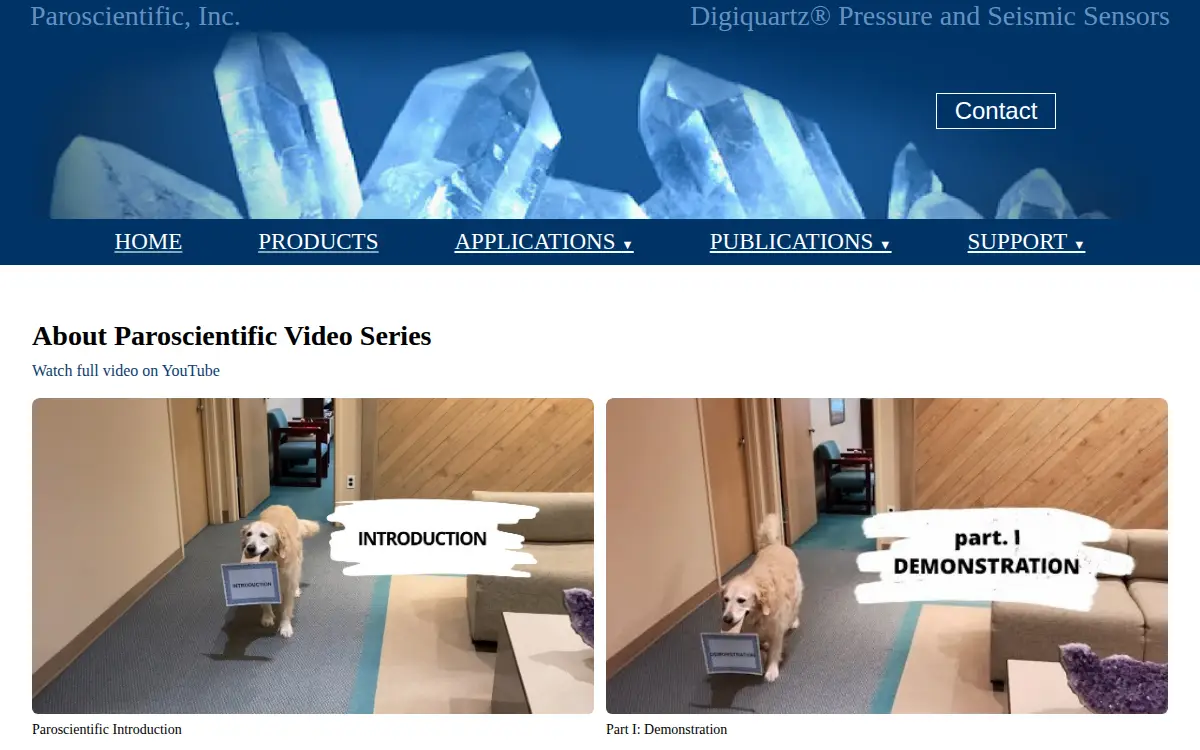 Homepage of Paroscientific, INC.