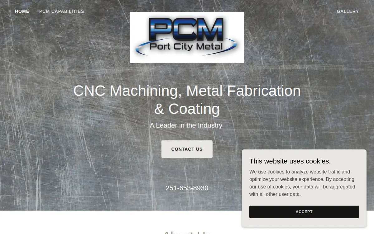 Homepage of Port City Metal Fabrication LLC