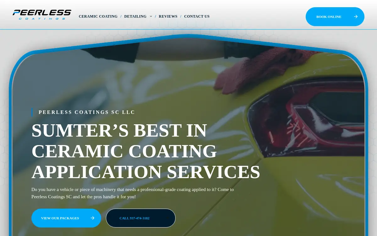 Homepage of Peerless Coatings Sc LLC