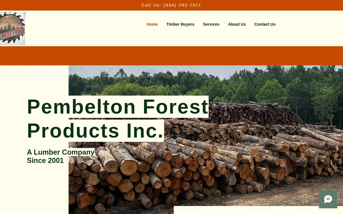 Homepage of Pembelton Forest Products, INC