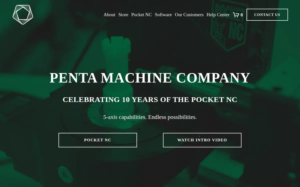 Homepage of Pocket Nc Company