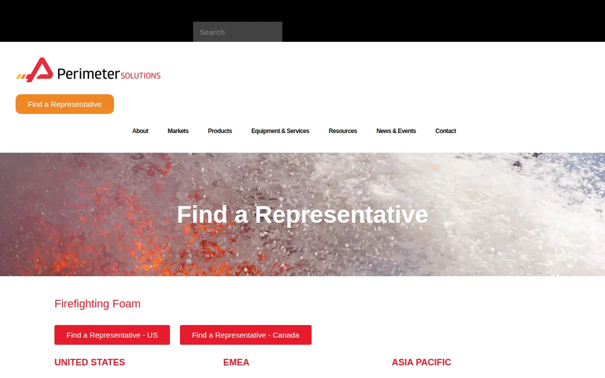Homepage of Perimeter Solutions Suppressants LLC