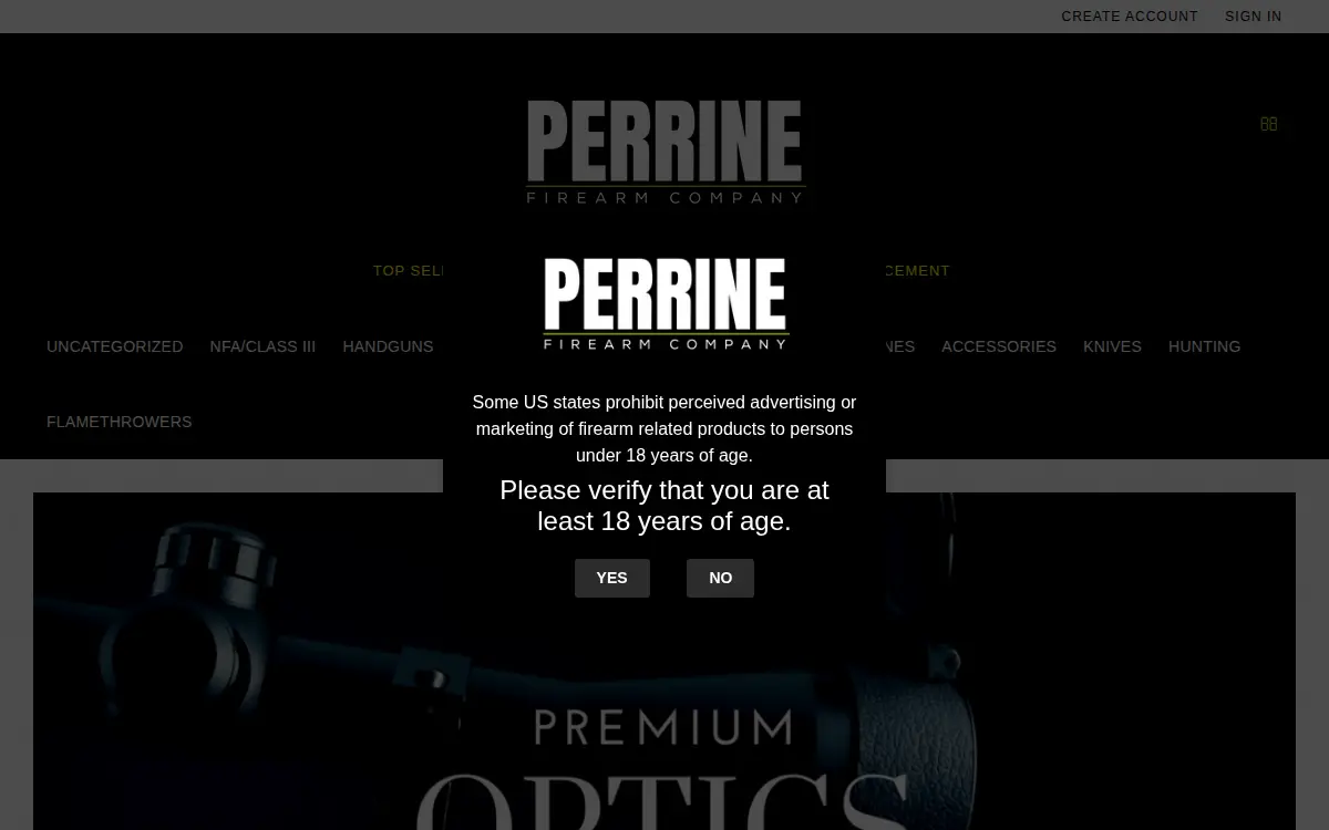 Homepage of Perrine Firearms LLC