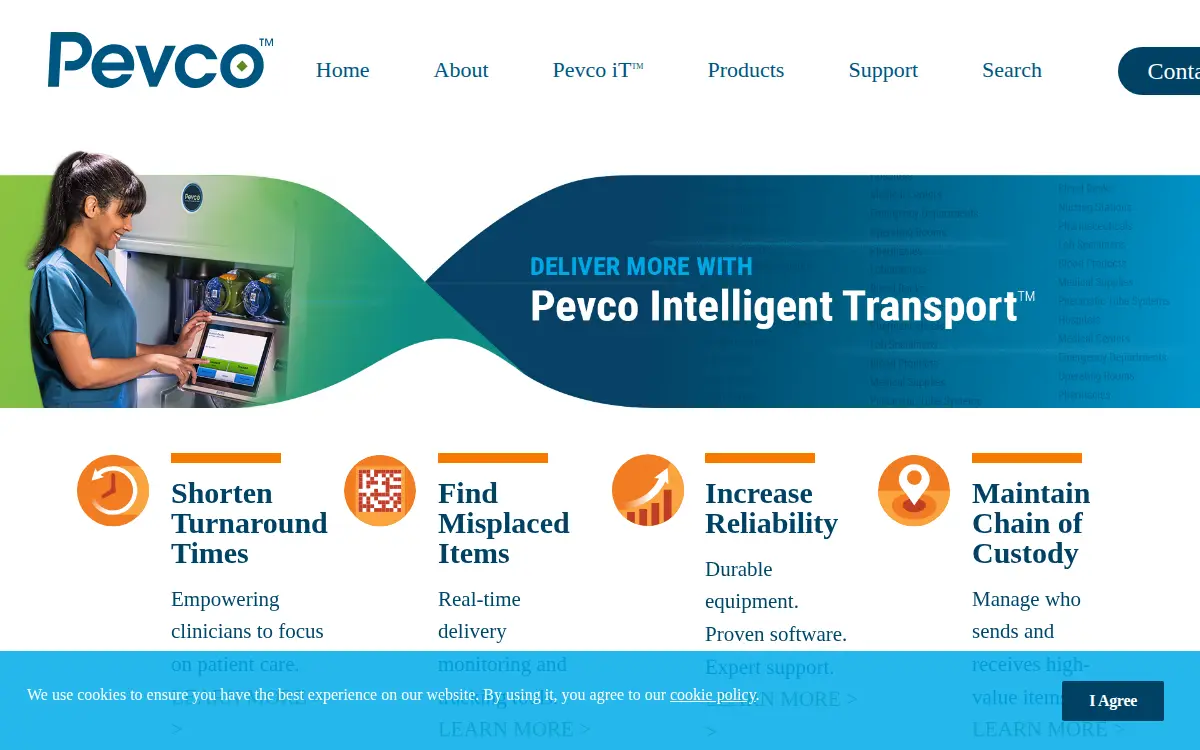 Homepage of Pevco Systems International, INC.