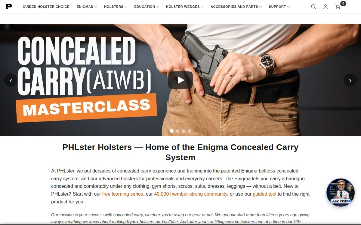 Homepage of Phlster LLC