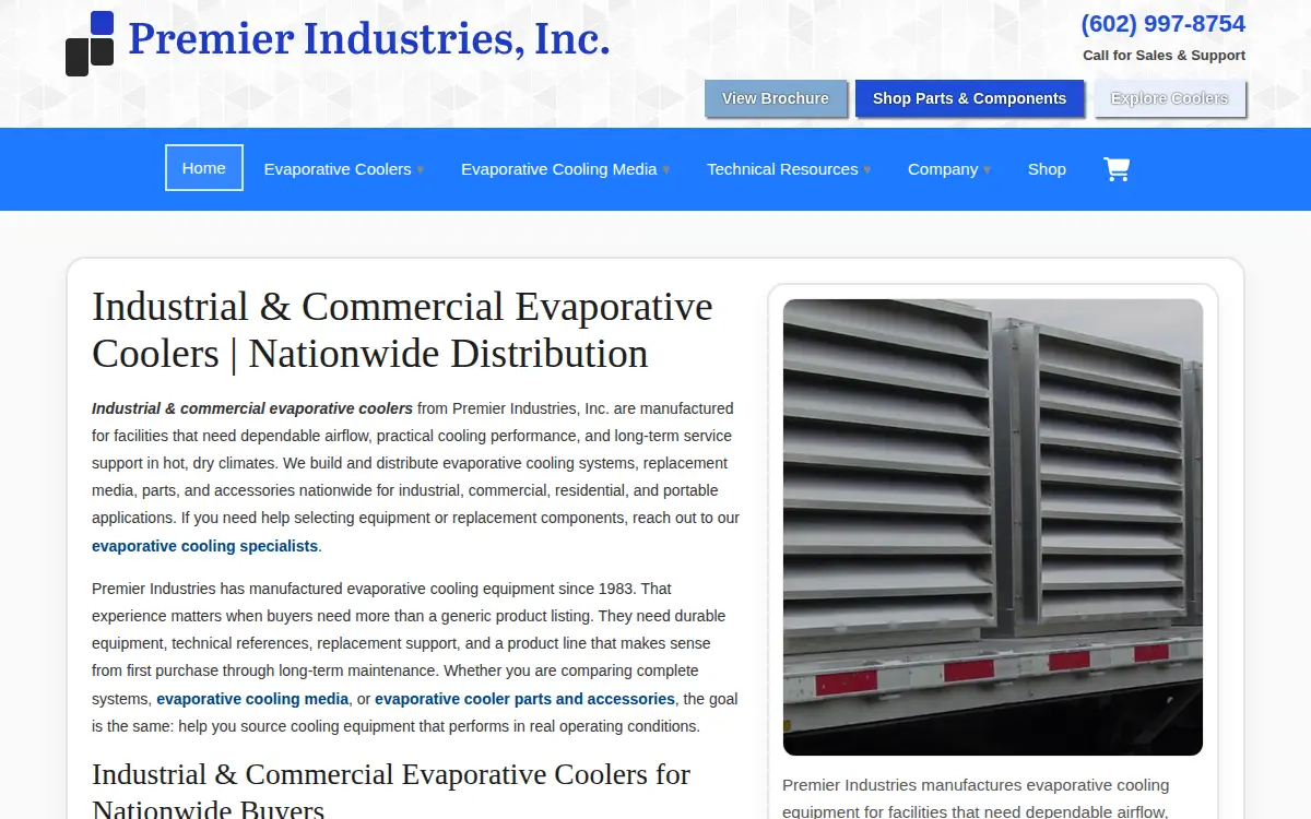 Homepage of Cool-air Technologies, INC.