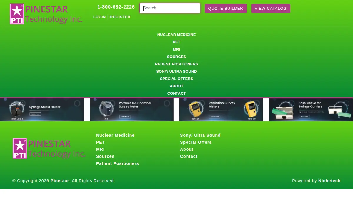 Homepage of Pinestar Technology, INC.