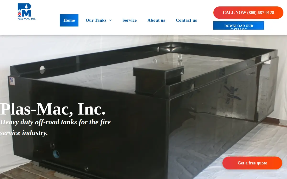 Homepage of Plas-mac, INC