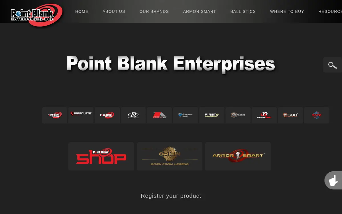 Homepage of Point Blank Intermediate Holding LLC