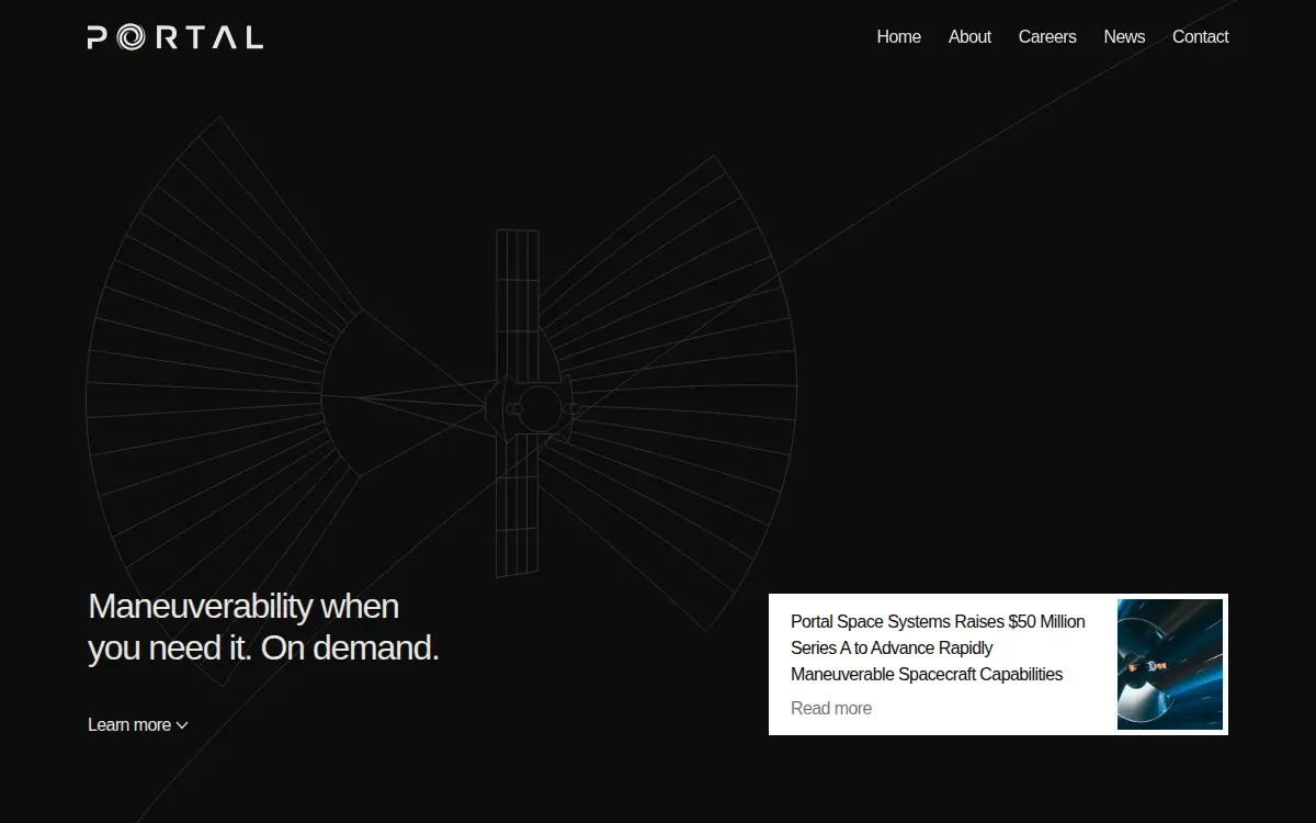 Homepage of Portal Space Systems INC.