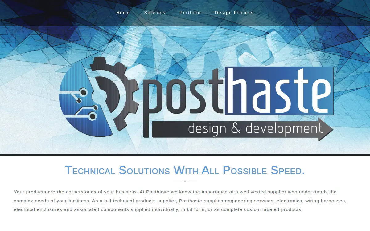 Homepage of Posthaste Design & Development LLC