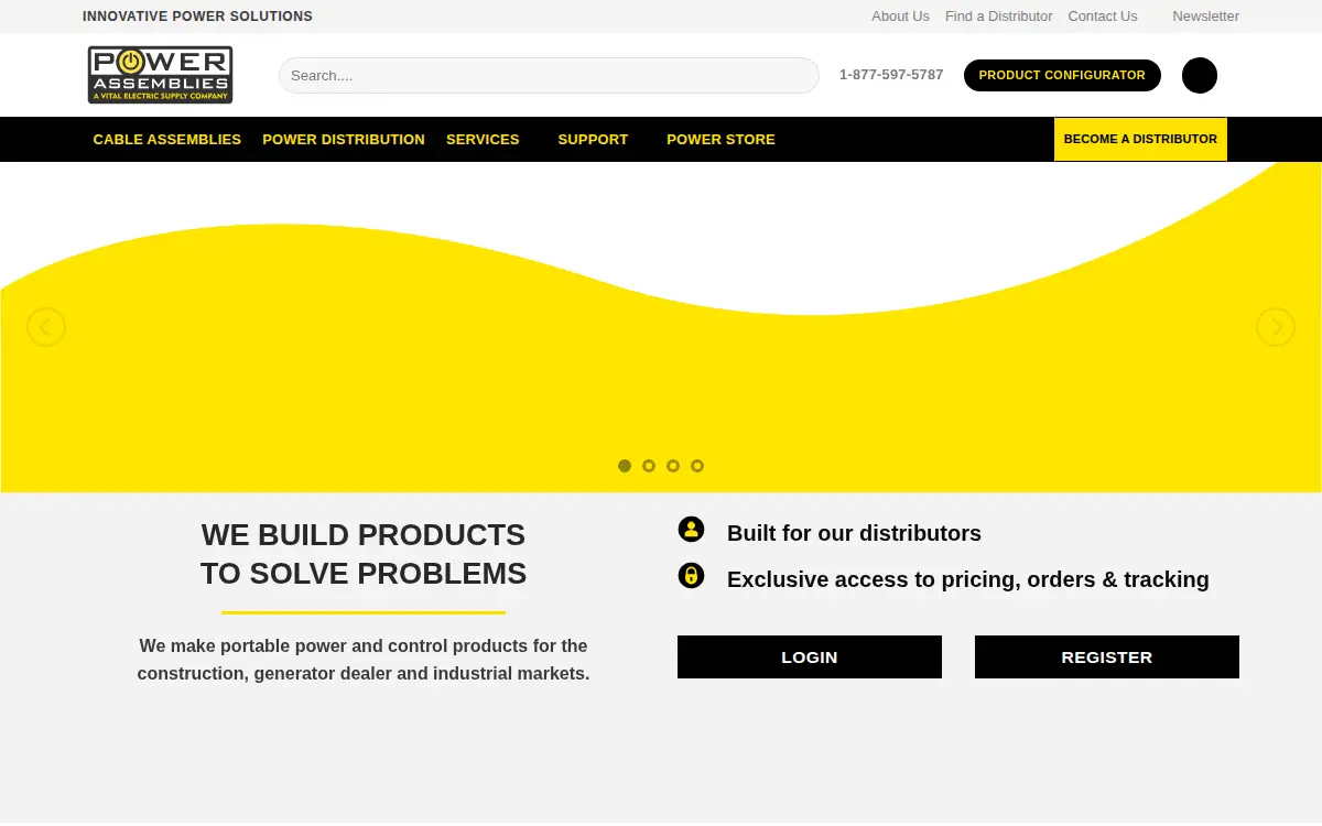 Homepage of Power Assemblies LLC