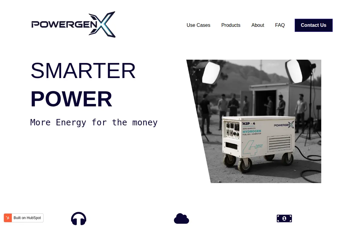 Homepage of Powergenx INC.
