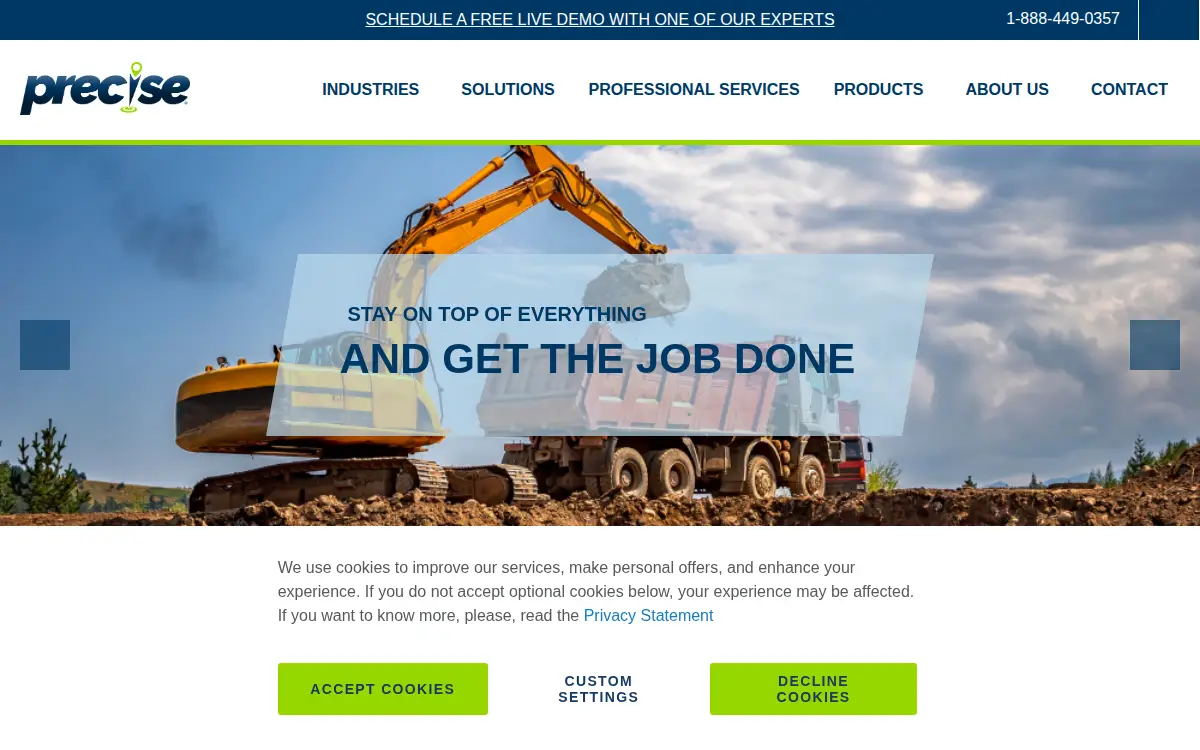 Homepage of Precise Mrm LLC