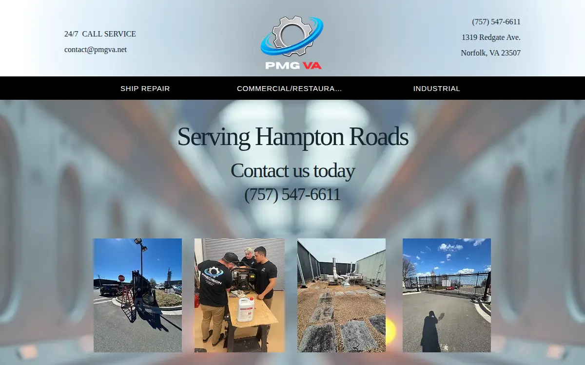 Homepage of Precision Mechanical Group LLC