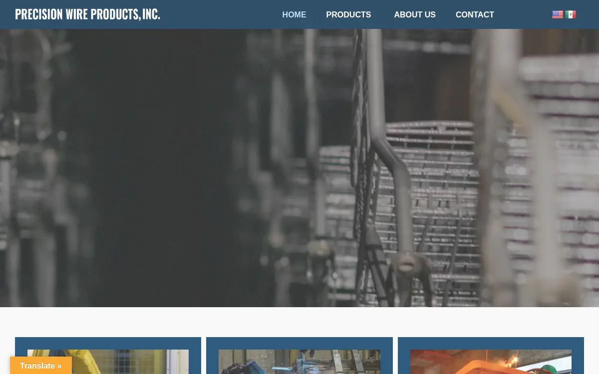 Homepage of Precision Wire Products, INC.