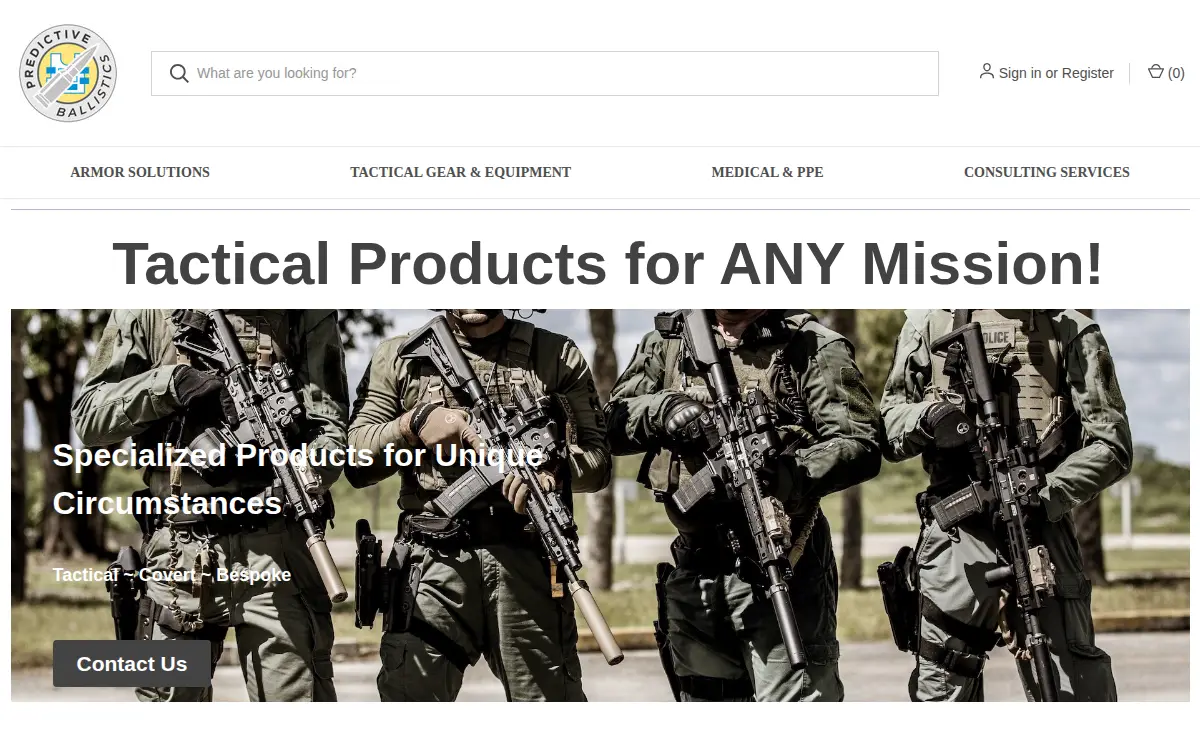 Homepage of Predictive Ballistics LLC