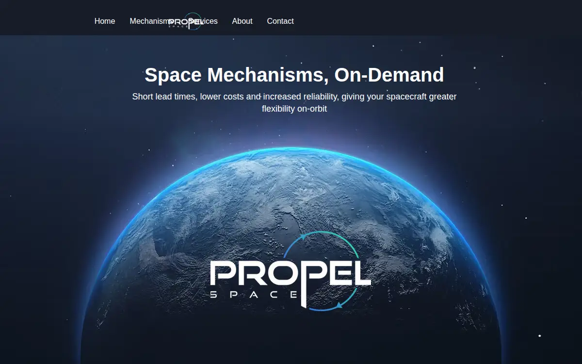 Homepage of Propel Space, INC.