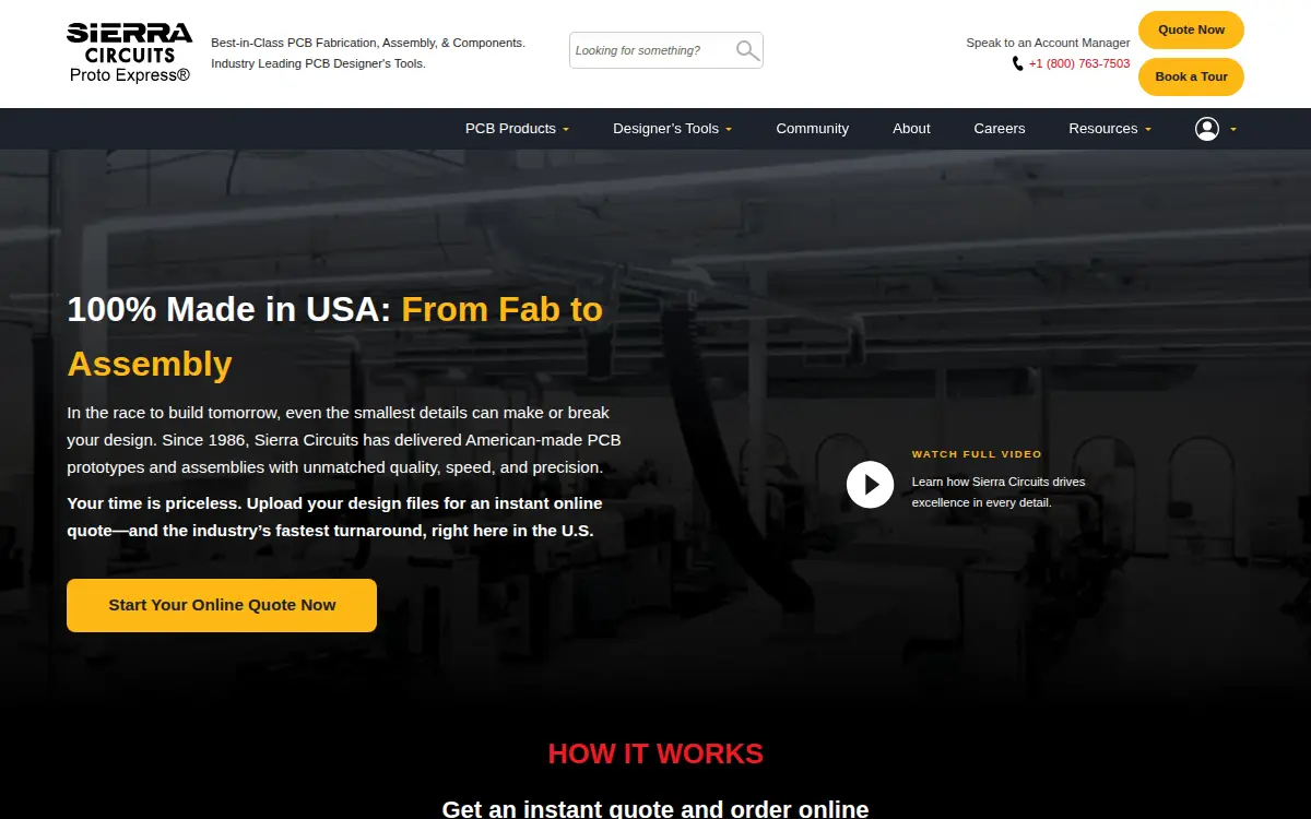 Homepage of Sierra Circuits, INC.